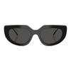 Prada Personalized Brand Logo Design Acetate Round Sunglasses Women Black Black 53 Basic Packaging-glasses Case + Packaging Box