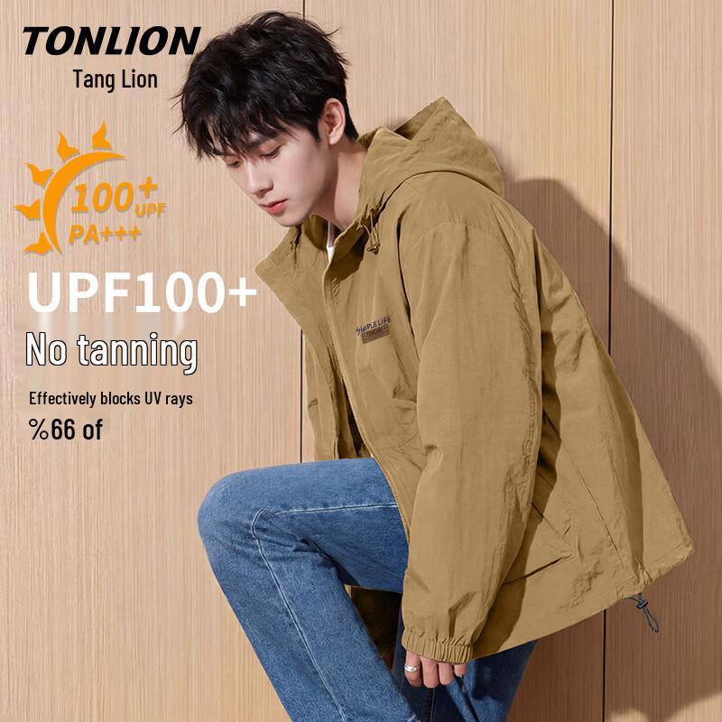 TonLion Men's Summer Sun Protection Hooded Jacket