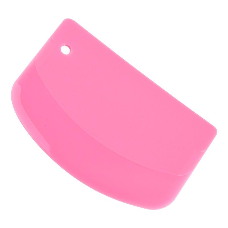 

1PC Dough Scraper Cake Cream Pastry Scraper Dessert Bread Cutter Baking Tools рожевий