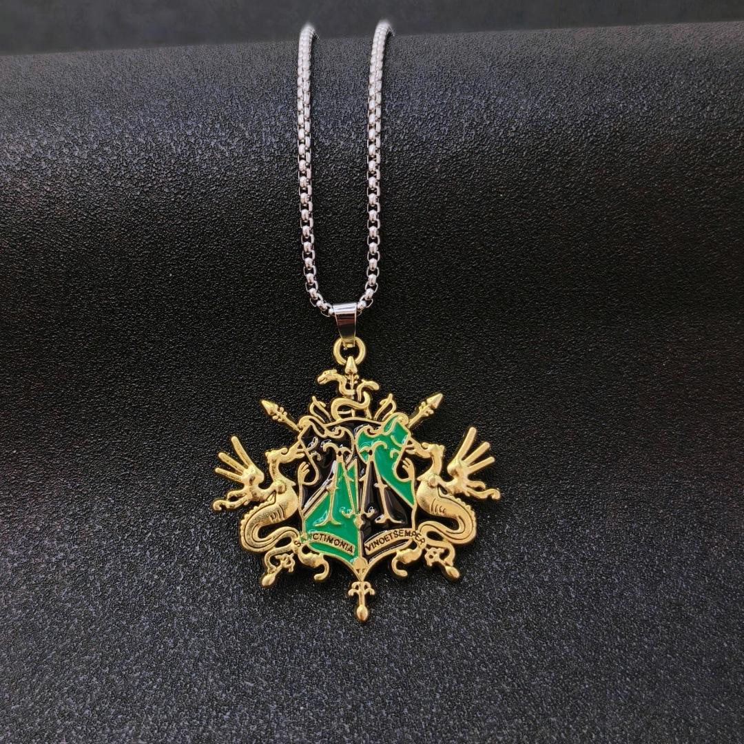 Школа чародейства и волшебства Хогварт Слизерин Пуффендуй Кубок Школьный Стиль Подвеска Ретро Персонализированная Подвеска Украшение