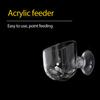 Průhledné skleněné krmítko pro ryby Krmení krmivem Red Worm Cup se silnou přísavkou Zásoby nádrží na ryby