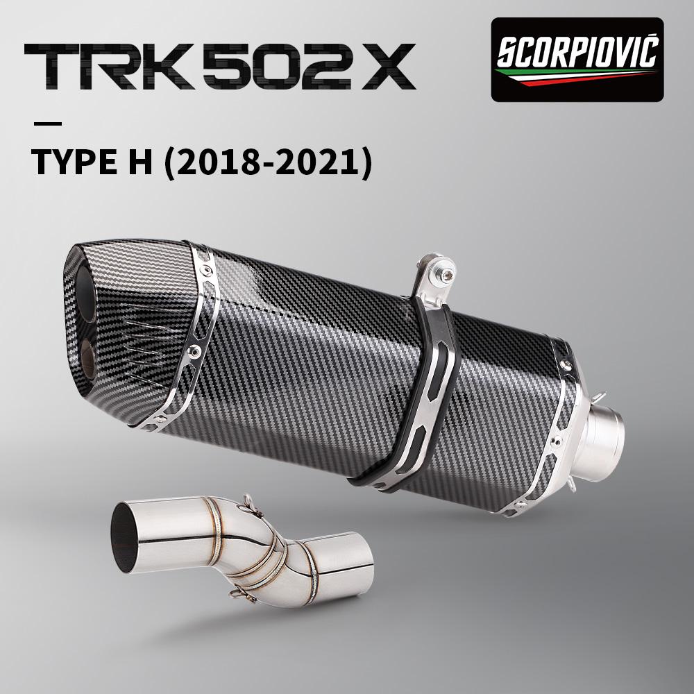 For TRK502X 502X and series motorcycles full system mid-section pipe from 2018 2019 2020 2021 Exhaust system