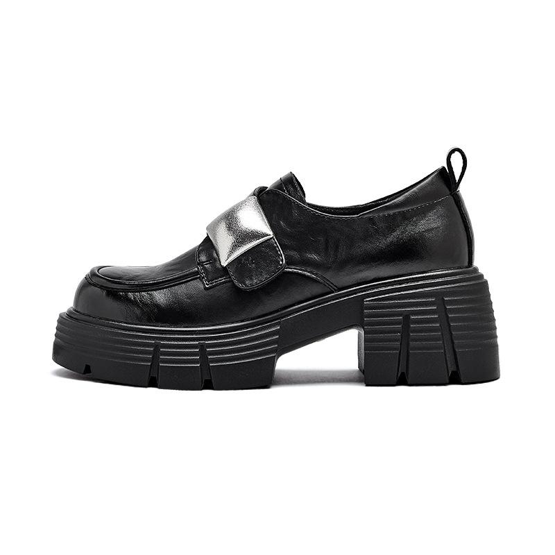 Augustine Platform Loafers Women's 2025 New Autumn Retro College Style Soft-soled Small Leather Shoes Light Single Shoes