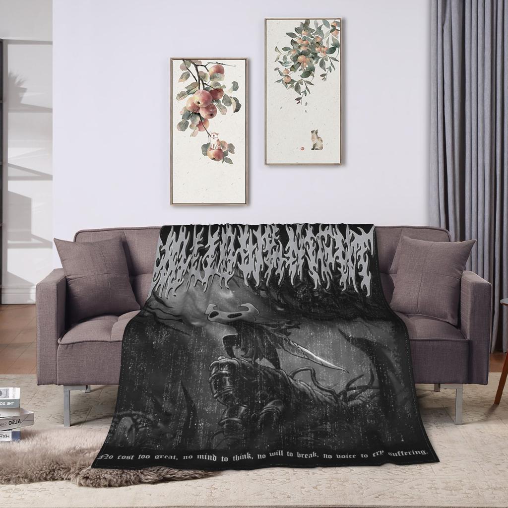 Hollow Knight Silksong Blanket Flannel Autumn/Winter Multi-function Super Warm Throw Blanket for Sofa Couch Plush Thin Quilt