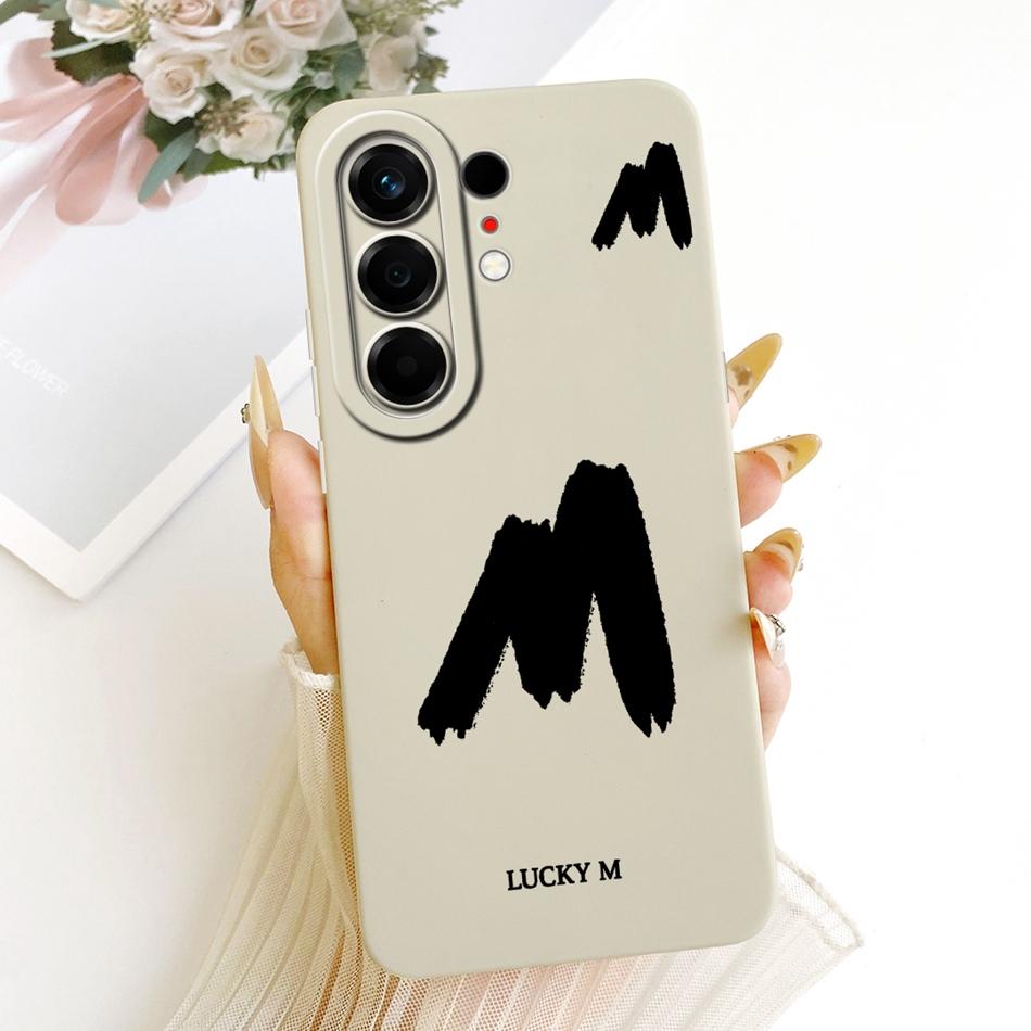 For Tecno Camon 50 Pro 4G CN5c Lucky Initial Letter Phone Case For Tecno Camon 50Pro 4G Soft Silicone Cases Bumpers