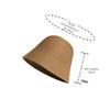 Fashionable Foldable Straw Hat Breathable Solid Color Sun Hat Hand Woven Japanese Style Bucket Hat for Travel