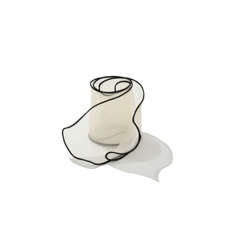 AMONG A ORGANZA RIBBON SCARF_IVORY