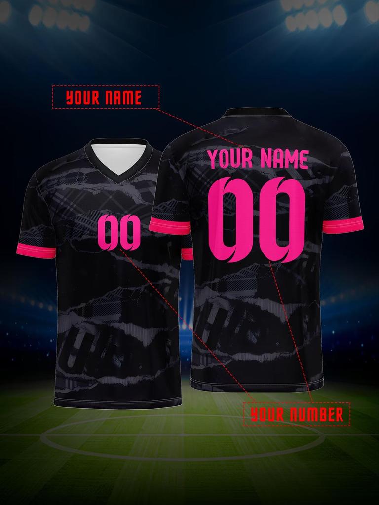 Men's & Women's Digital Print Short Sleeve Sports Uniform - Football/Table Tennis Training & Competition Set