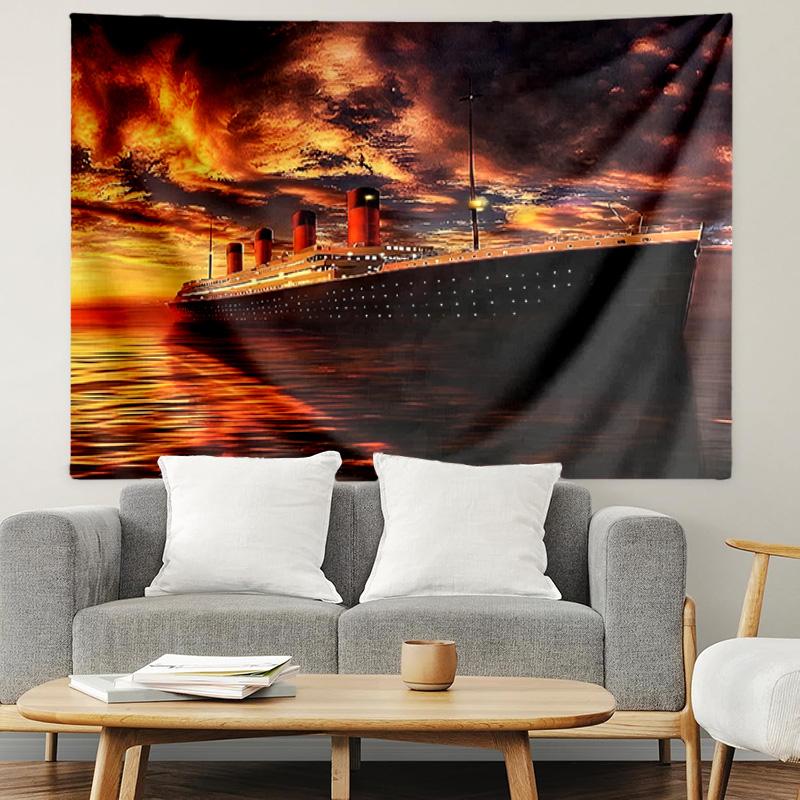 RMS Titanic Print Tapestry, Lightweight Wall Hanging, for Bedroom, Dorm, Living Room, Home Art Decor, Birthday Christmas Gift for Friends