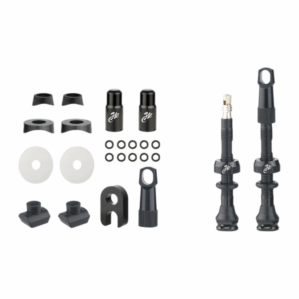 

40/50/65/80mm Bicycle Tubeless Tire Valve F/V Nipple Bike Accessories Cycling Parts Black 40MM 2pcs FA2