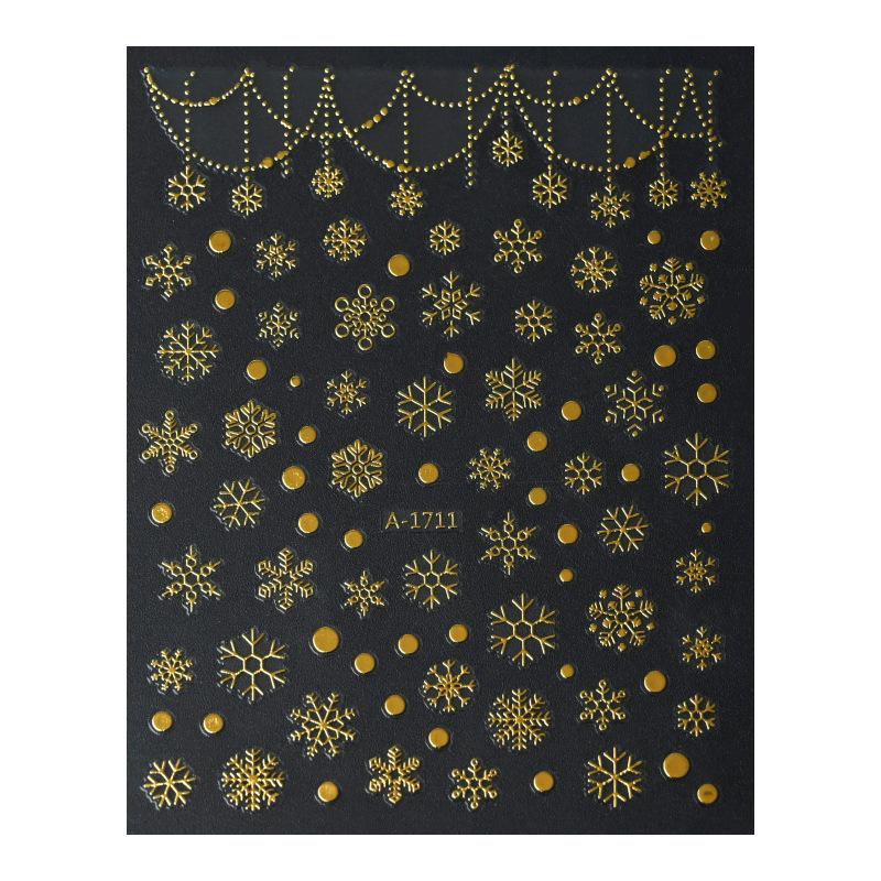 Autocolante de Crăciun 3D Laser Argint Ren & Fulg de Nea