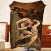 Artist W-William A-Adolphe B-Bouguereau Throw Flannel Throw Blanket, Lightweight Cozy, Durable Washable cute Cool