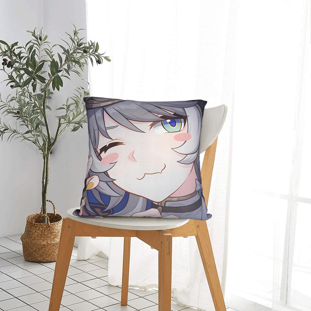 Honkai Star Rail Pillow Cover Comfy Cushion Cover Novelty Pillow Case For Sofa Bedroom Home Decor