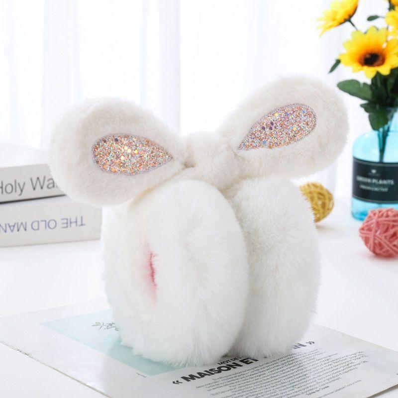 Dámské skládací korejské chlupaté náušníky vysoké hodnoty pro ochranu proti chladu na podzim a v zimě