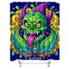 Tuniu Psychedelic Skull Shower Curtain Cool Cartoon Horror Art Decor Funny Bathroom Decor Gift
