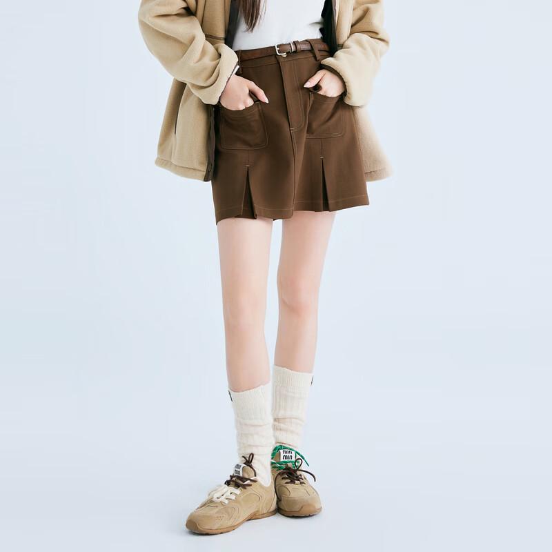 LEDIN 2025 Spring High-Waist A-line Mini Skirt L