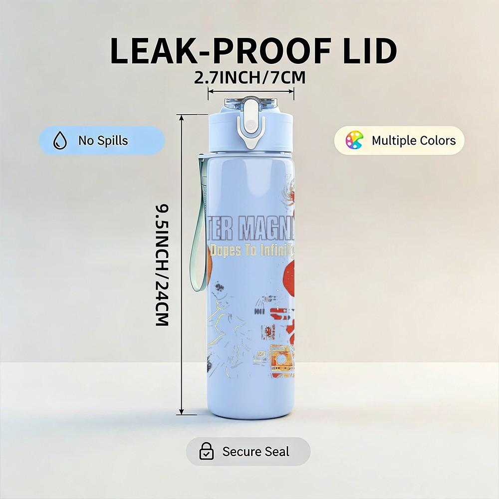 1PC Female Figure 750ml Sports Water Bottle Leakproof Straw Lid Outdoor Office Home