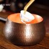 Vintage Copper Tea Washing Basin,Large Capacity Tea Dregs Wastewater Bucket,Hammer Texture Water Basin Cup Washer Accessories