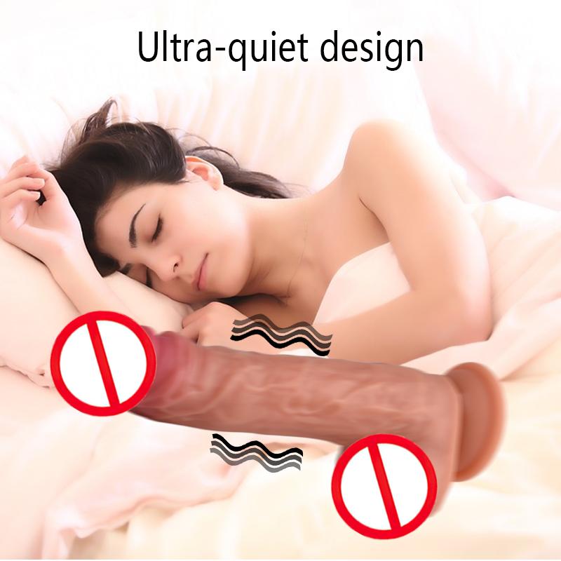 Realistic Dildo Vibrator Remote Control Telescopic Shaking Heated Penis With Suction Vagina Anal Plug Masturbator For Women