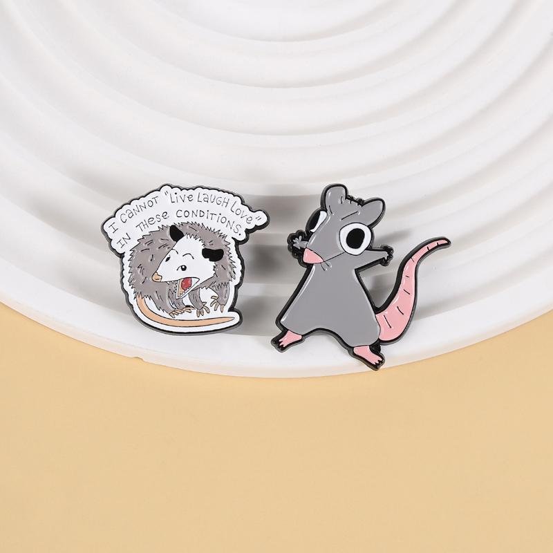Multi Animal Style Cute Healing Enamel Pins Cat Duck Goose Goofy Style Brooches Lapel Badge Funny Jewelry Gifts Accessories