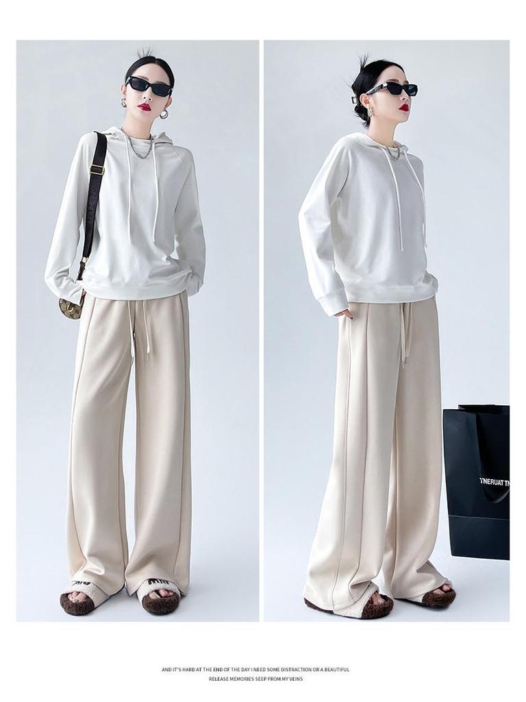 Women's Long-Sleeve Drawstring Hooded Sweatshirt - New Slim Style for Spring and Autumn, Great As Layer or Outerwear