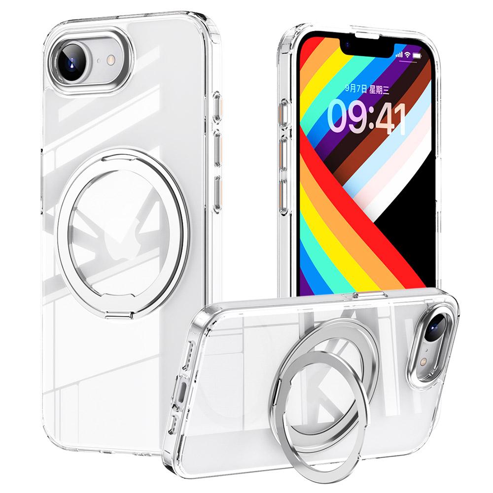 

For iPhone 16e Case Compatible with MagSafe TPU+Acrylic+Kickstand Matte Phone Cover Transparent