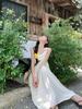 Spring 2026 French Holiday 3D Floral Tiered Camisole Dress for Women