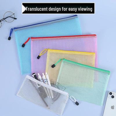 PVC Siatkowa Zapinana na Zamek Torba na Dokumenty A4 z Własnym Logo