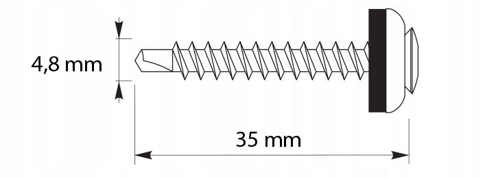 GTFP Panhead Farmer Screws 4.8x35mm RAL 8003