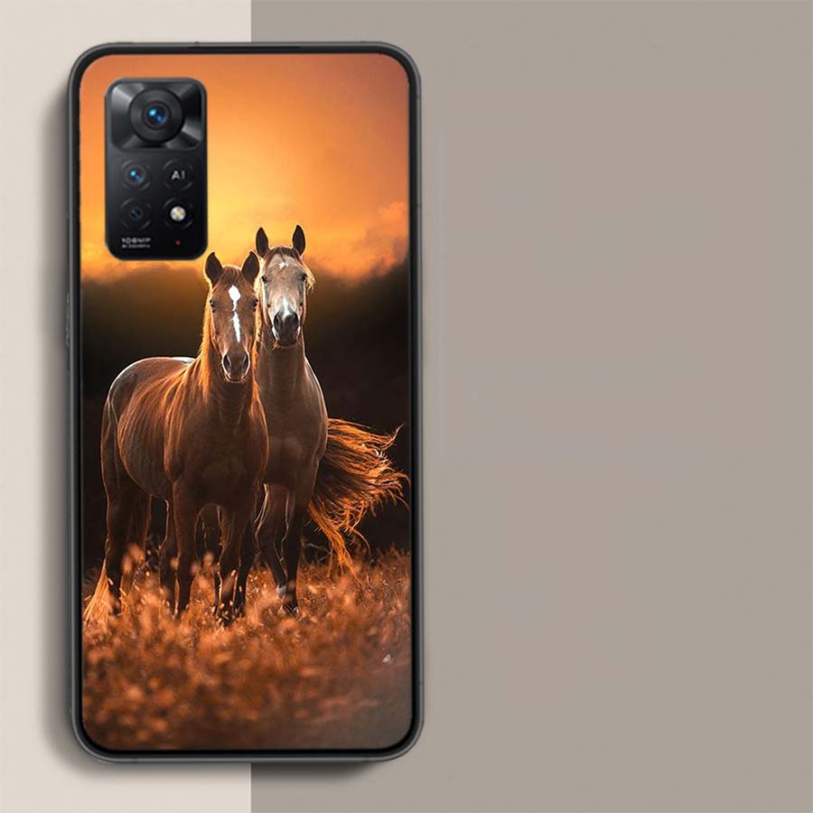 Running Horse Animal Phone Case For Xiaomi Redmi Note 12 Pro Plus 5G 12S 11 11E 11T Pro 10 9 8 7 11S 10S 4G 9T 8T 9S Capa Coque