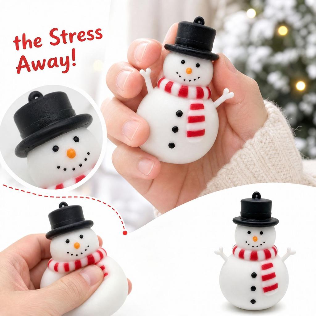 Cute Snowman Stress Toy for Kids and Adults