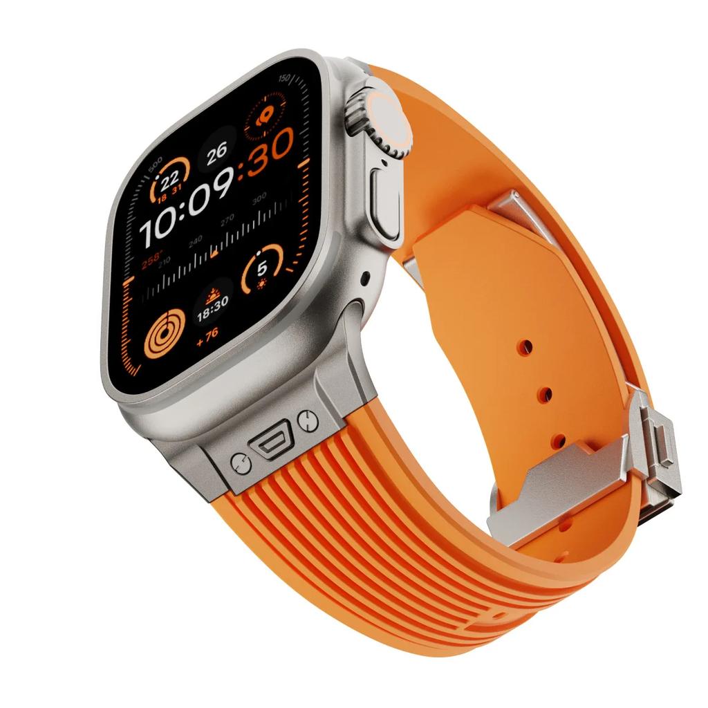 Liquid Silicone Strap for Apple Watch Ultra 3/2 Strap 49mm Sports Wristband iWatch Series 11 10 9 8 7 6 5 SE 45mm 44mm 46mm Belt