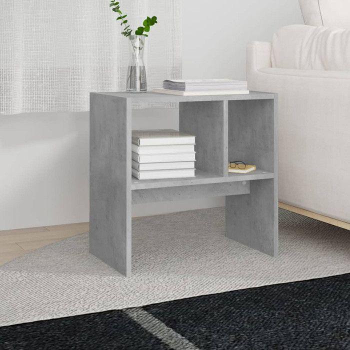 VidaXL Table d'appoint Gris béton 50x30x50 cm Aggloméré