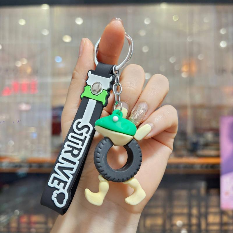 Cartoon Keychain Pendant, Wooden Stick Figure, Key Chain, Blind Box, Tide Play Pendant.