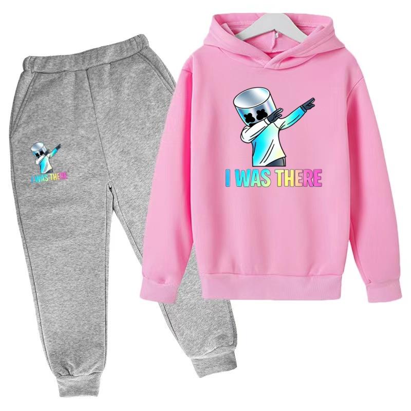2026 New Children's Sportswear Set-Boys' Girls' Hooded Sweatshirt Pants Set (3-13 Years Old) Top+Bottom Clothing Brand Apparel