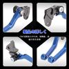 JFG Motorcycle Brake Clutch Lever Set, Adjustable, Foldable, Aluminum, Compatible Models Selo 250, XT250, TTR250, TW200, YZ80/85, Motorcycles - Blue