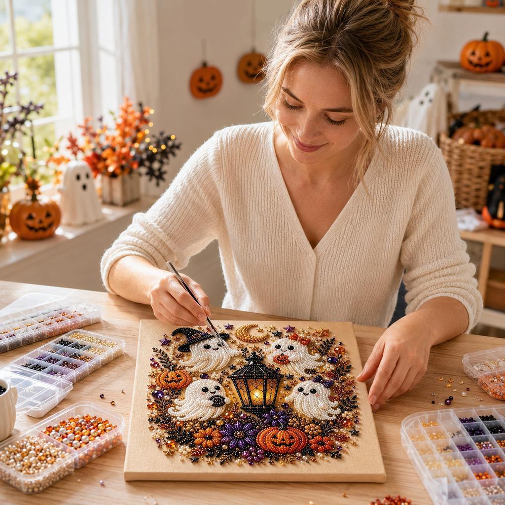 Halloween DIY Painting Set - Home Decoration Art Piece, Suitable as a Small Gift for Holiday Parties