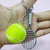 Creative Tennis Racket Keychain Pendant - Sports Gift & Backpack Accessory