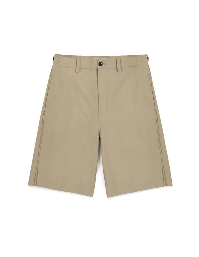 LORES Pleated Bermuda Short - Beige