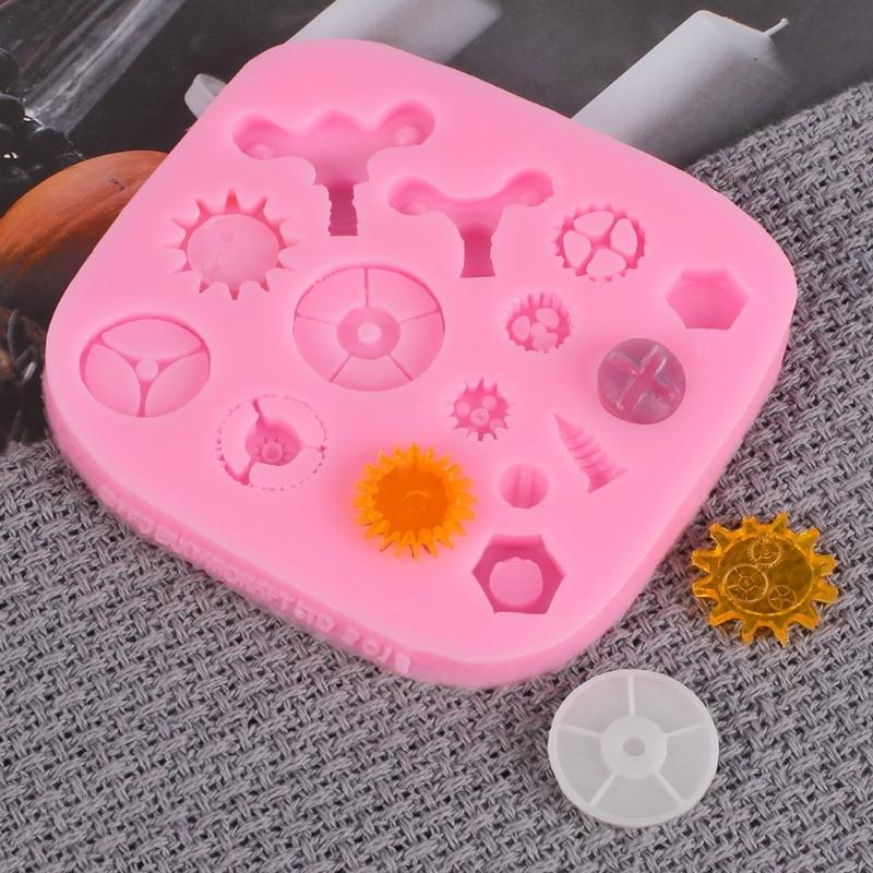 Chocolate Moulds Gears Shaped Baking Molds Fondant Moulds Cake Molds Silicone Material Perfect Gift for DIY Baking Lover