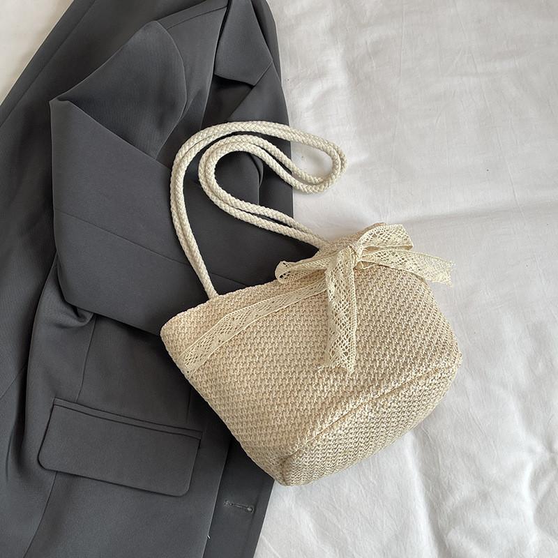 Trendy Ins Style Handheld Woven Beach Bag For Women Perfect For Summer Outings