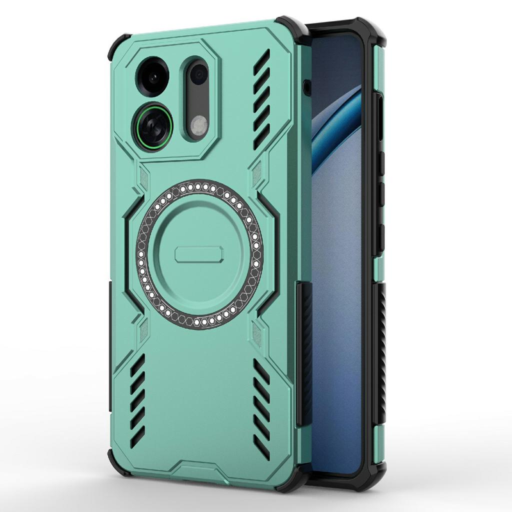 For Oppo K13 Turbo 5G Magnetic Case Butterfly Armor Hollow Heat Dissipation PC+TPU Phone Cover