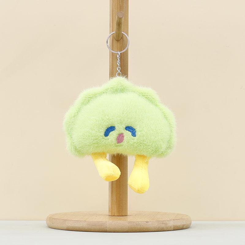 

Toy Plush Dumpling Cute Cartoon Keychain Backpack Pendant Children Gift Holiday зелёный