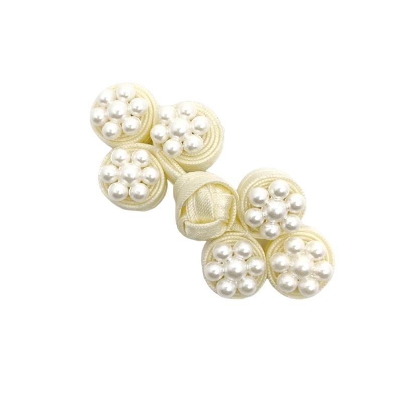 Beaded Cheongsam Buttons Chinese Closures Buttons Hanfus Buttons Chinese Knots Buttons Handmade Sewings Fasteners