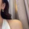 PONYKISS  Sterling Silver Minimalist Knot Geometric Hoop Earrings for Women Trendy Fine  Light Luxury Accessories
