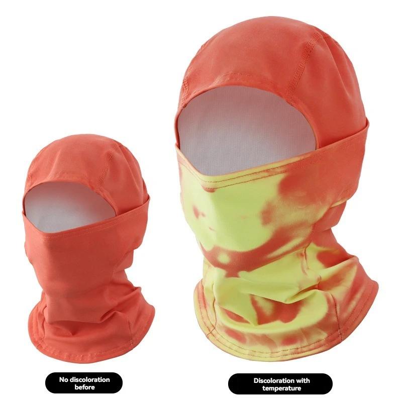 Unisex Heat Reactive Thermochromic Mask Headgear Outdoor Temperature-sensing Color Changing Windproof Balaclava Full Face Mask