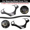 For BMW 1 3 Series E82 E84 E87 E90 E92 E93 2004-2012 Car Steering Wheel Button Decoration Frame Trim Car Interior Accessories