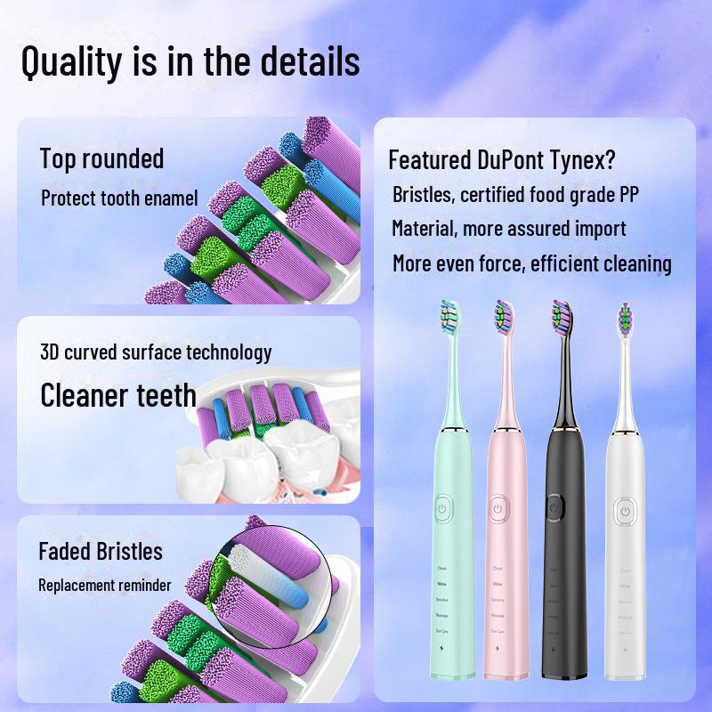 SN903 Sonic Silent Waterproof Electric Toothbrush with Neutral Gift Packaging