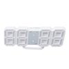 3D LED Digital Clock Time Temperature Display Night Light Alarm Function White 3D Digital Clock for