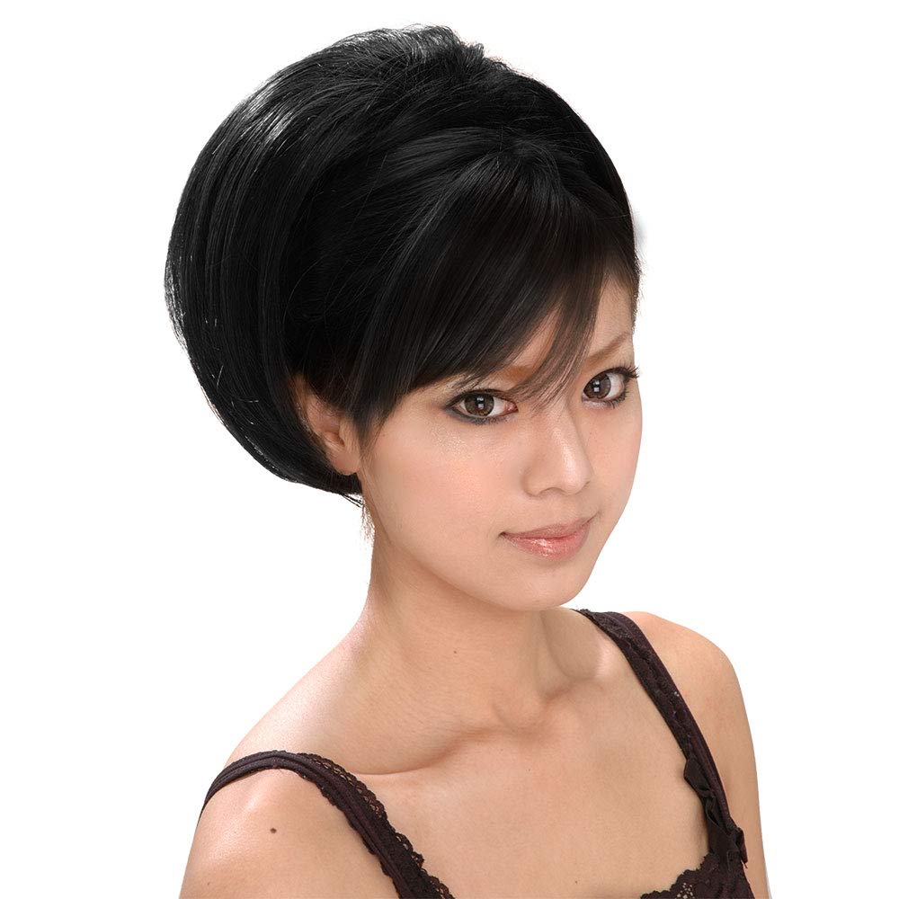 

Японский стиль Himemori парик шиньон частичный натуральный черный (ПРИСОЕДИНЯЙТЕСЬ К К) парик, (один завиток), парик,